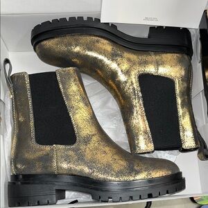 Lauren Ralph Lauren Gold Ankle Boots